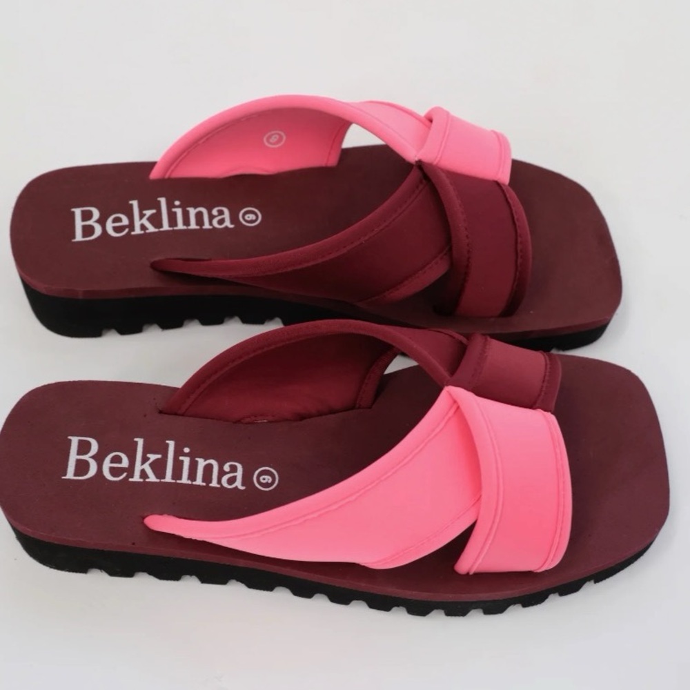 NEW Beklina sandal slide (pink/brick, stated size 10 but fits small)